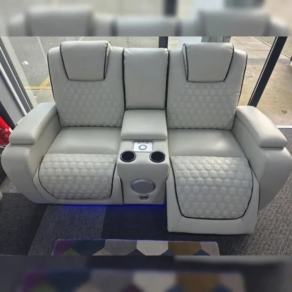 Malaga 3 + 2 (Music) Electrical Recliner Sofa Set ( Ash Grey/ Cream or Black)
