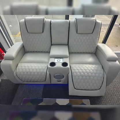 Malaga 3 + 2 (Music) Electrical Recliner Sofa Set ( Ash Grey/ Cream or Black)
