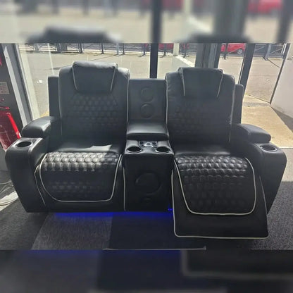 Malaga 3 + 2 (Music) Electrical Recliner Sofa Set ( Ash Grey/ Cream or Black)
