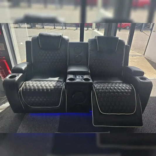 Malaga 3 + 2 (Music) Electrical Recliner Sofa Set ( Ash Grey/ Cream or Black)
