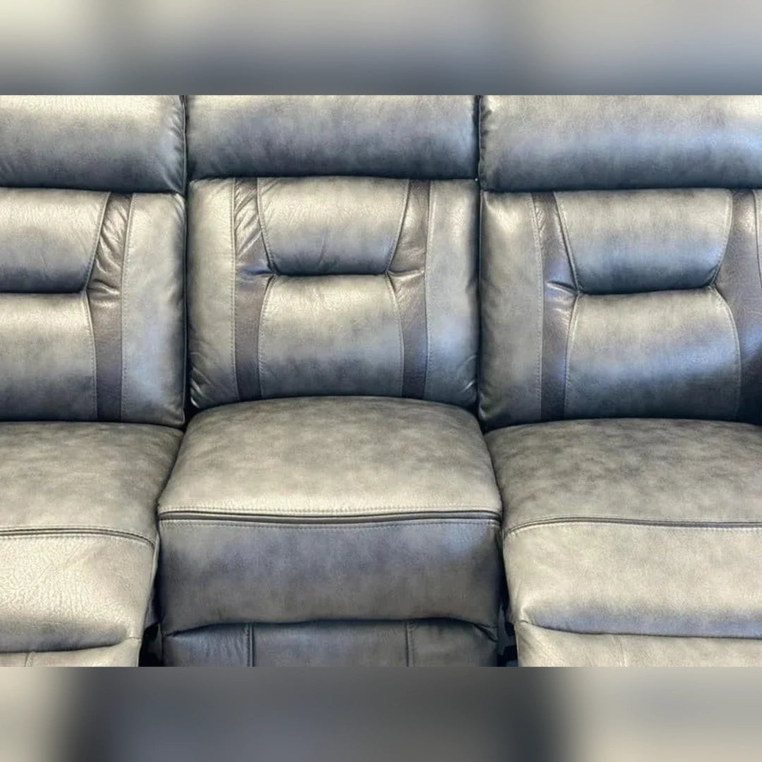 Nova Electric Recliner Leather Sofa - 3+2 Seater With Dual Power Recliners, Console & Cup Holders – Modern Style