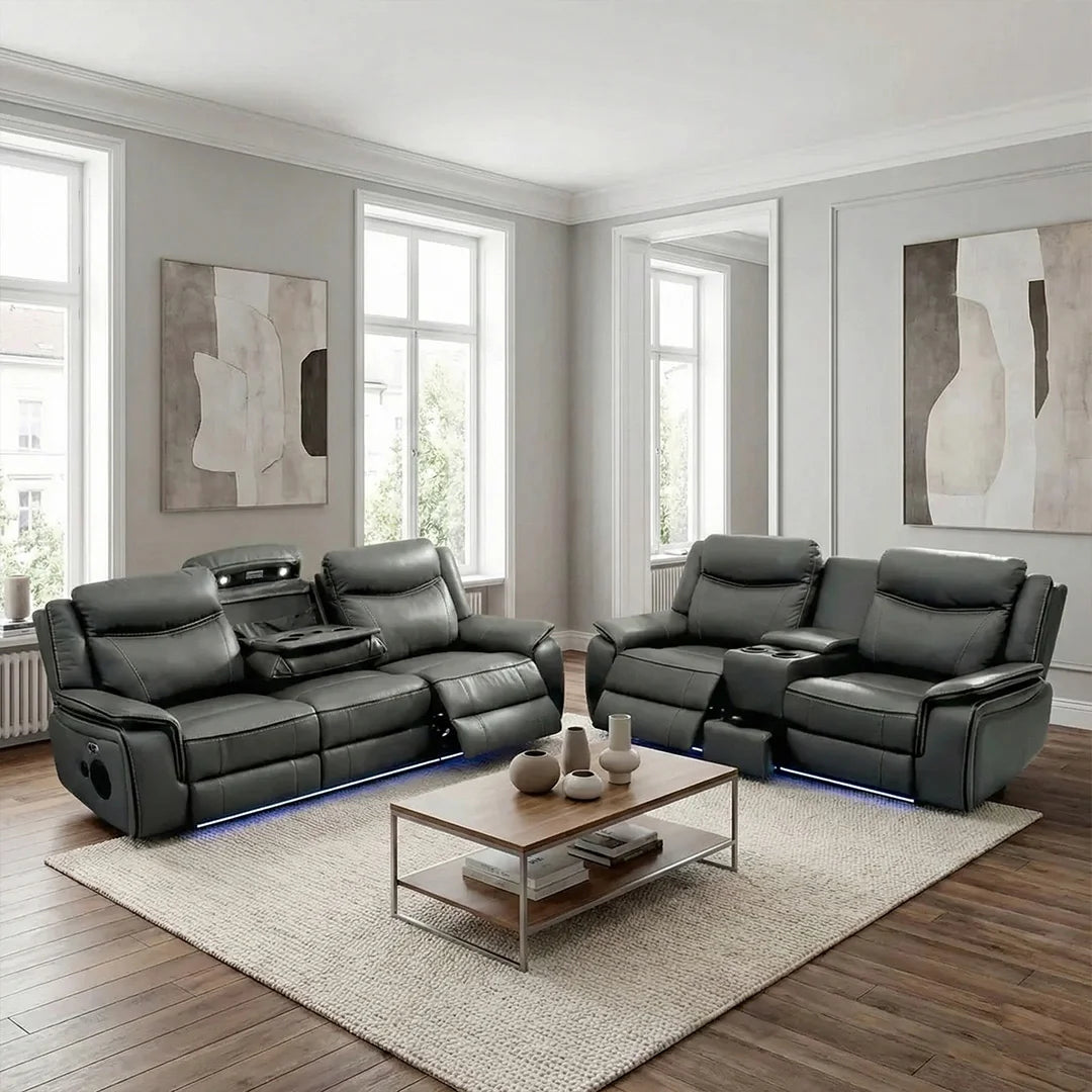 Parada 3+2 Seater Leather Electric Recliner Sofa Set