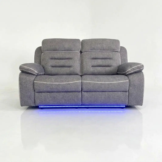Hafsa Music 3+2 Grey OTE Fabric E/ R Sofa Set , USB, LED, Bluetooth.