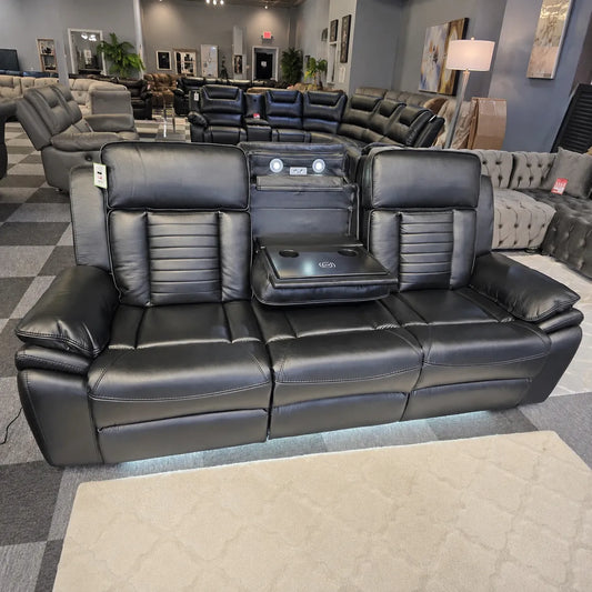 Sevilla 3+2 Leather Electric Recliner Sofa USB Type-C LED Cupholders Wireless