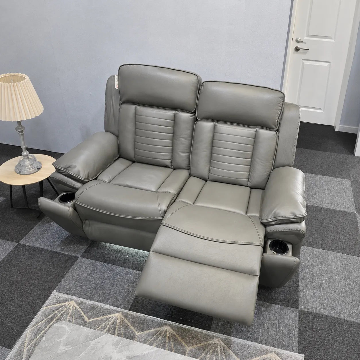 Sevilla 3+2 Leather Electric Recliner Sofa USB Type-C LED Cupholders Wireless