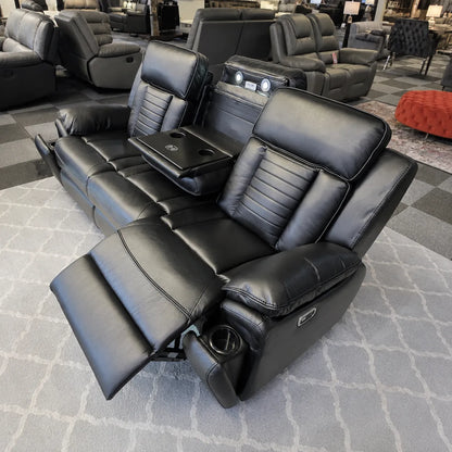 Sevilla 3+2 Leather Electric Recliner Sofa USB Type-C LED Cupholders Wireless