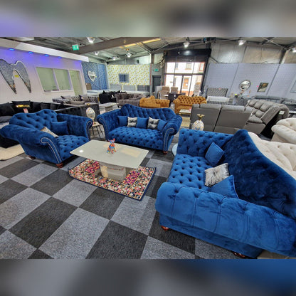 Elegance Chesterfield Sofa 3+2 BLUE MNS (MY NEW SOFA) LTD