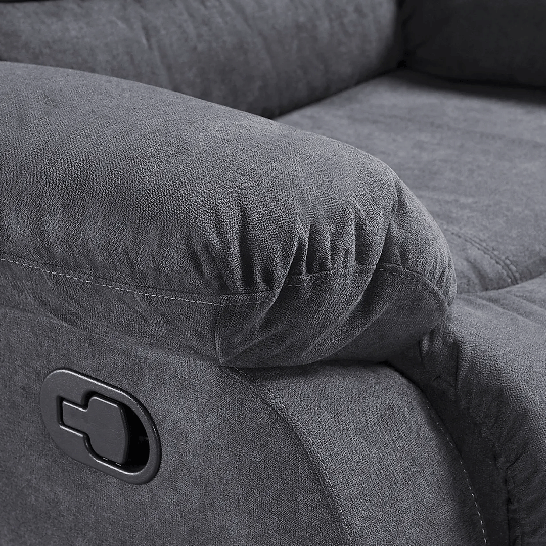 MNS Roma Fabric Recliner Sofa Arm Chair Grey