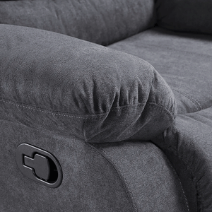 MNS Roma Fabric Recliner Sofa Arm Chair Grey
