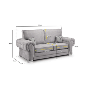 VERONA FULL BACK 3 SEATER SOFA