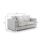 Load image into Gallery viewer, Ashton 3+2 Seater Sofa Silver - Envogue Furniture
