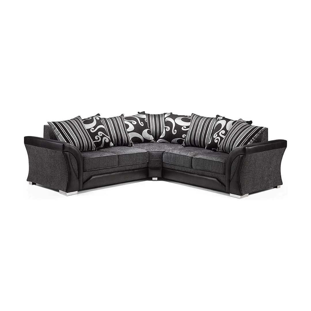 Shanon Corner Sofa Black/Grey, 240cmx240cm, bs101