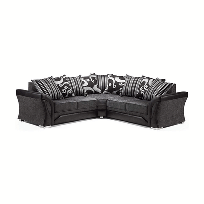 Shanon Corner Sofa Black/Grey, 240cmx240cm, bs101