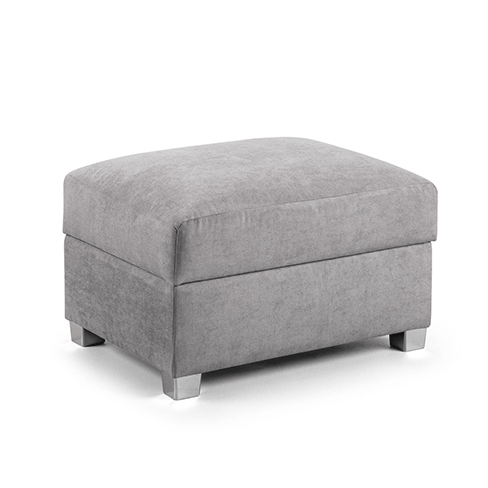 VERONA GREY STORAGE FOOTSTOOL 