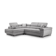 Anton Sofa bed Corner Sofa Bed With Storage Box Grey