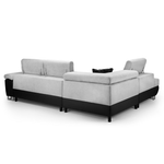 Load image into Gallery viewer, Anton Sofabed Corner Sofa Bed With Storage Box Grey-Black - Envogue Furniture
