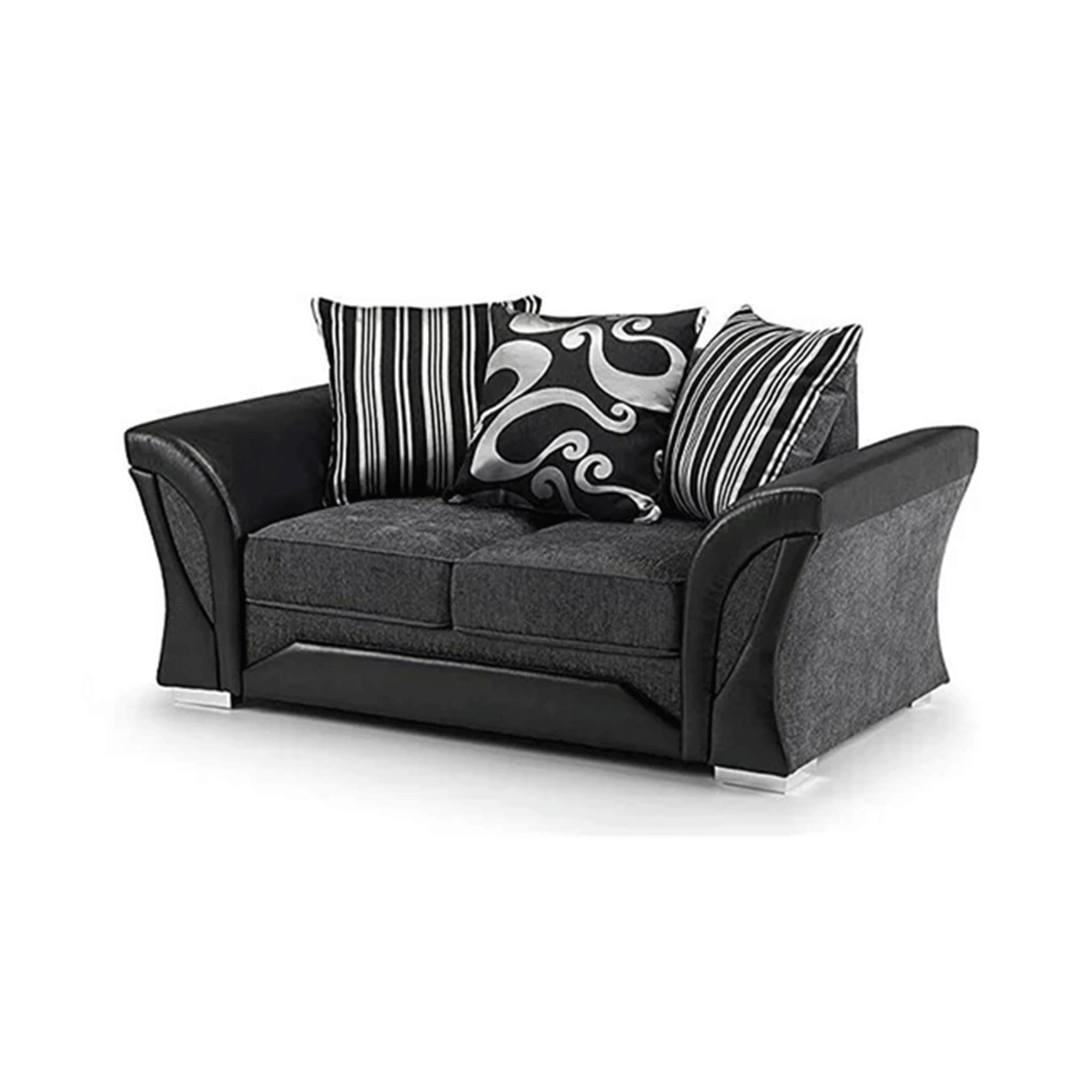 Shannon Sofa 3+2 Seater Grey and Black 