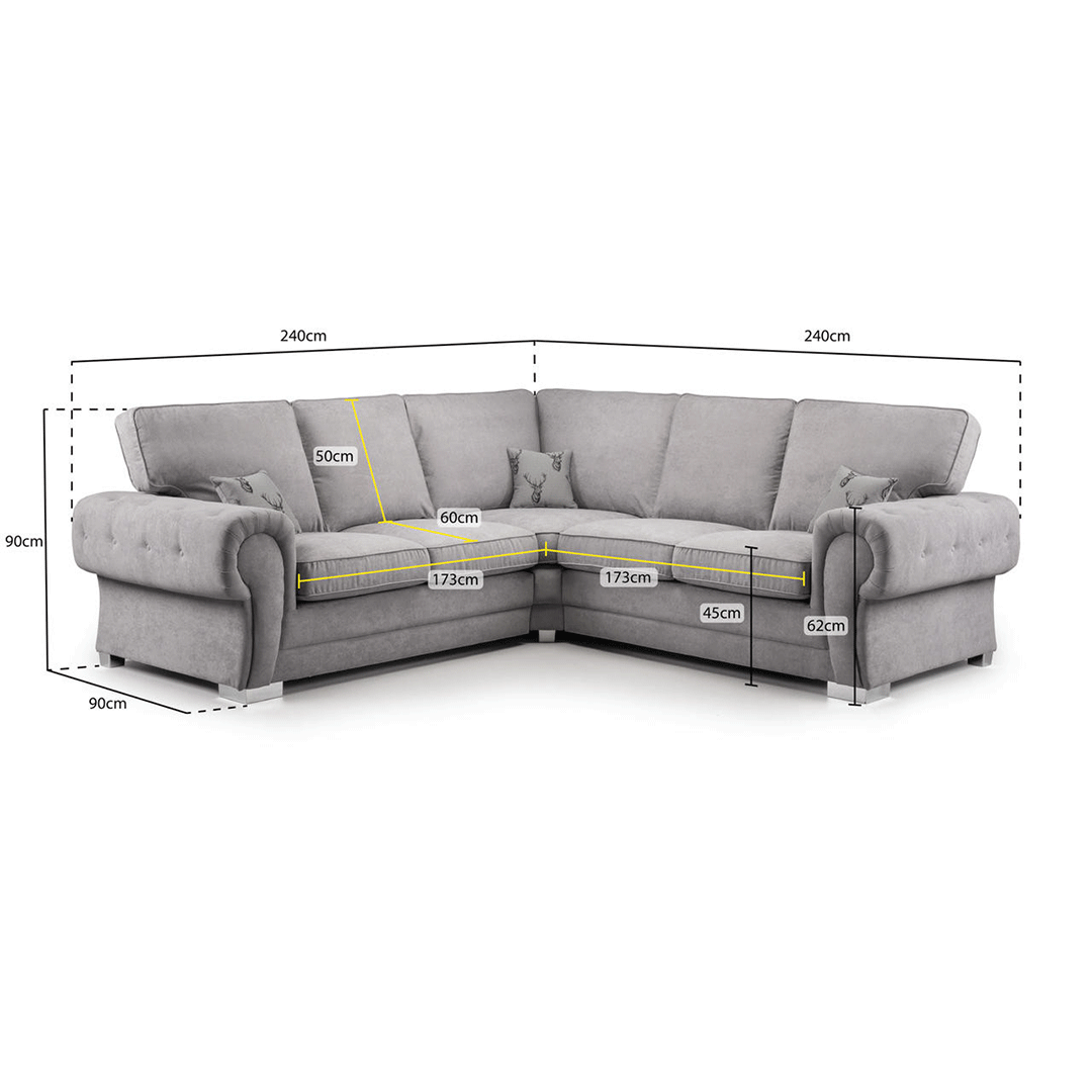 VERONA FULL BACK CORNER SOFA - Envogue Furniture