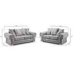 Load image into Gallery viewer, VERONA 3+2 SEATER SCATTER BACK SOFA - Envogue Furniture
