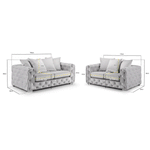 Load image into Gallery viewer, Ashton 3+2 Seater Sofa Silver - Envogue Furniture
