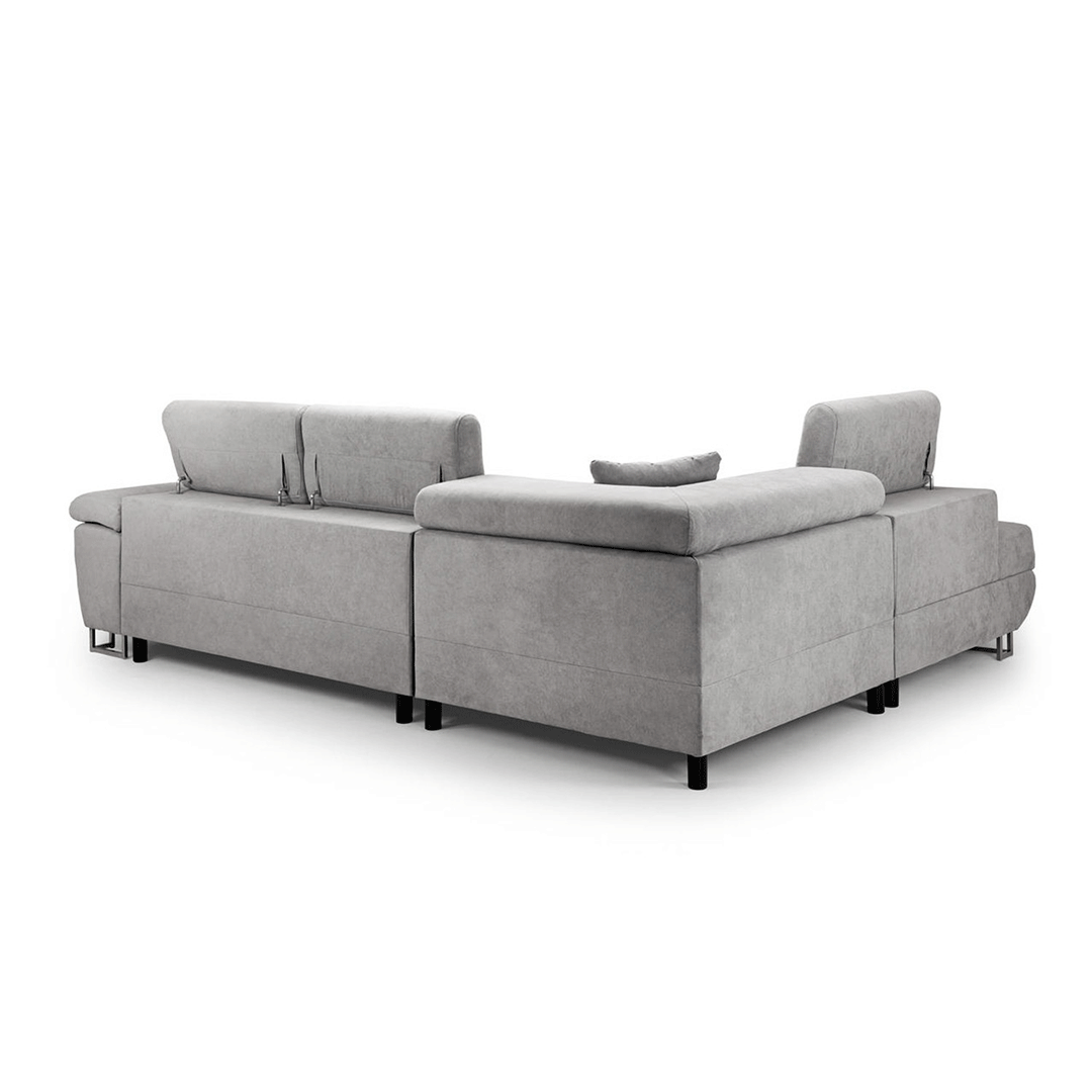 Anton Sofa bed Corner Sofa Bed With Storage Box Grey