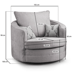 Load image into Gallery viewer, Verona swivel chair grey
