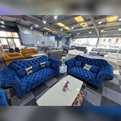Elegance Chesterfield Sofa 3+2 BLUE MNS (MY NEW SOFA) LTD