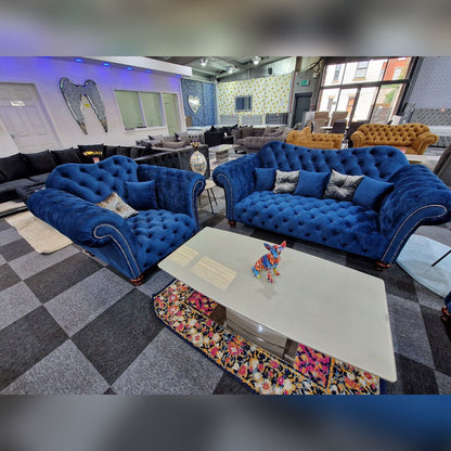 Elegance Chesterfield Sofa 3+2 BLUE MNS (MY NEW SOFA) LTD
