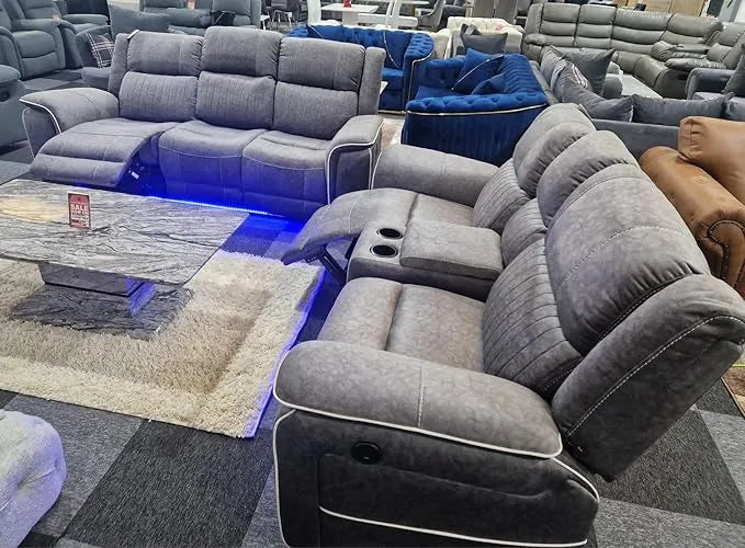 Hannah Electric Recliner 3+2 Sofa Micro Fibre Fabric