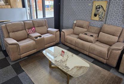 Hannah Electric Recliner 3+2 Sofa Micro Fibre Fabric - MNS (MY NEW SOFA) LTD