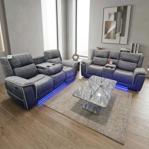 MNS Hannah Electric Recliner 3+2 Sofa Micro Fibre Fabric