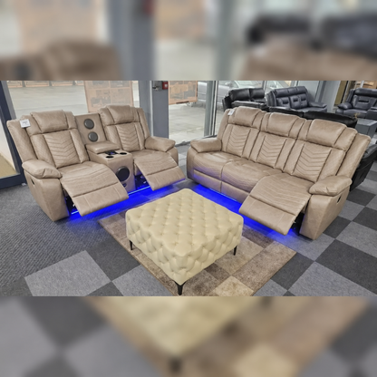 Michigan Leather Electric Recliner Sofa Set (3+2 Seater)