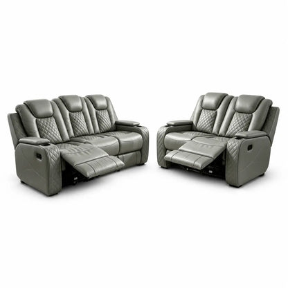 MNS Antalya 3+2 Seater Leather Recliner Sofa Set