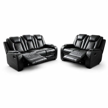 MNS Antalya 3+2 Seater Leather Recliner Sofa Set