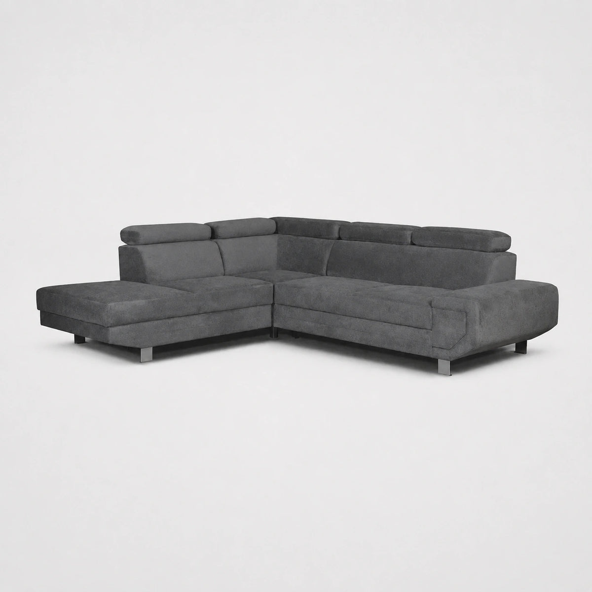 MNS Artic Left Hand Facing Corner Sofa Bed With Storage Box - Grey