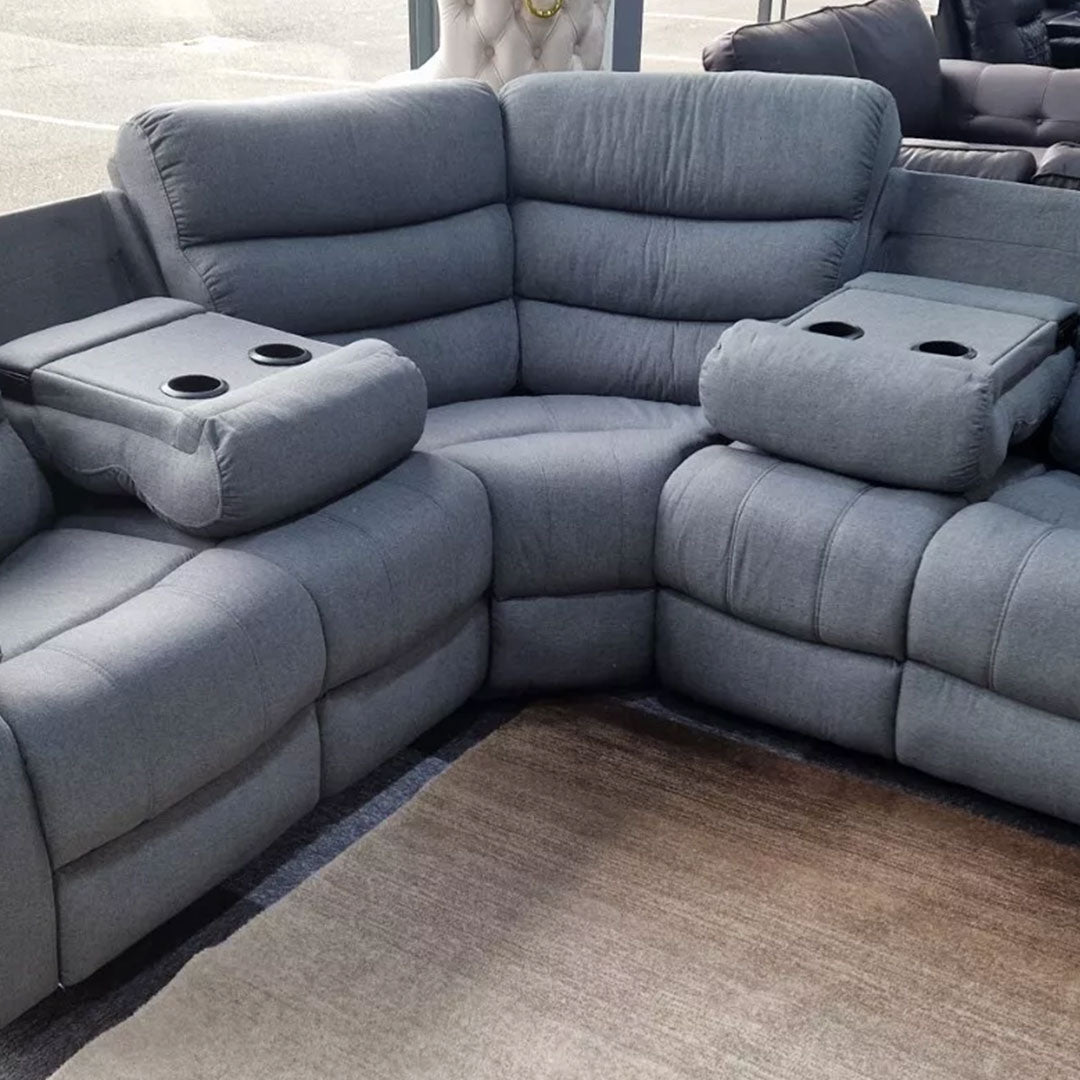 Roma corner sofa foam-filled seat cushions and fibre-filled backs