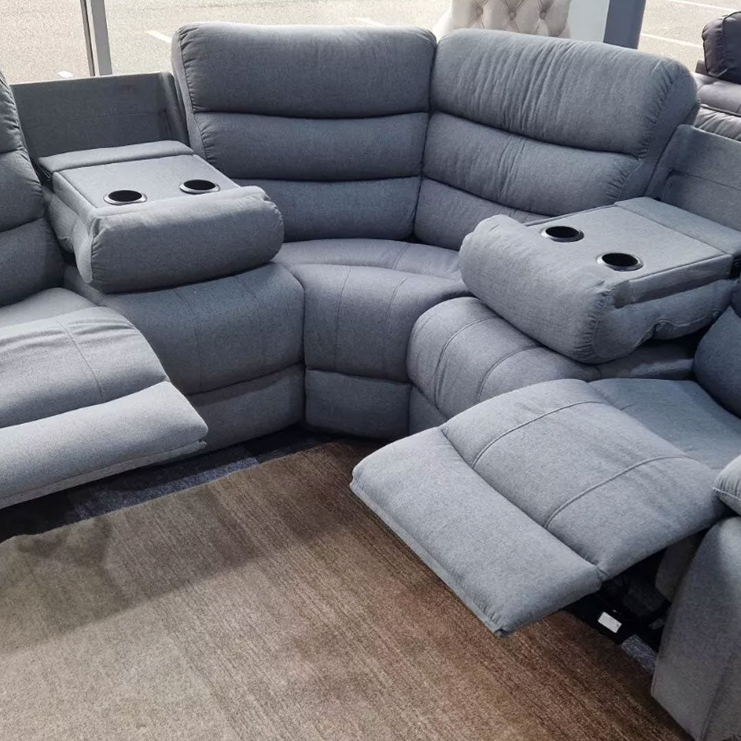 Roma fabric recliner corner sofa dimensions diagram