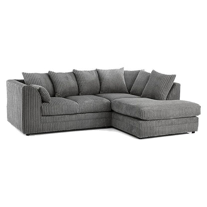 MNS Luxor Fabric Corner Sofa Coffee | Soft Jumbo Cord 3-4 Seater - MNS (MY NEW SOFA) LTD