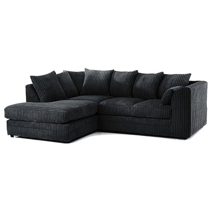 MNS Luxor Fabric Corner Sofa Cream | Soft Jumbo Cord 3-4 Seater Corner Sofa - MNS (MY NEW SOFA) LTD