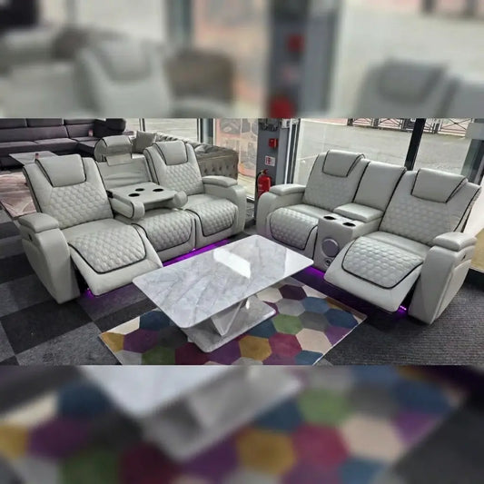 Malaga 3 + 2 (Music) Electrical Recliner Sofa Set ( Grey or Black)