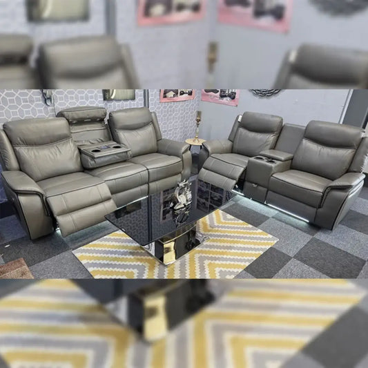 Prada 3 + 2 Electric Recliner Sofa Set , USB -C , LED, Bluetooth. Drinks Cooler