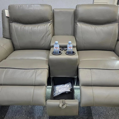 Prada recliner sofa storage console with cooling cup holders