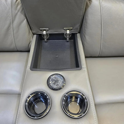 Prada recliner sofa USB and Type-C charging ports close up