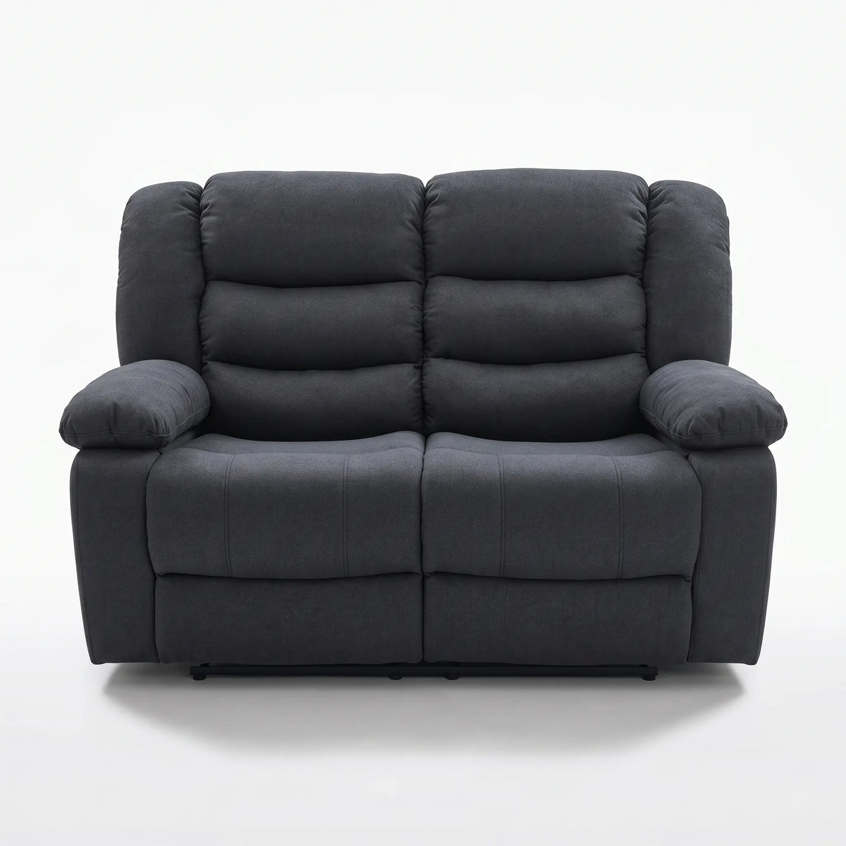 MNS Roma Fabric Reclining Sofa, Grey Fabric, 3+2 Seater with Cup Holders
