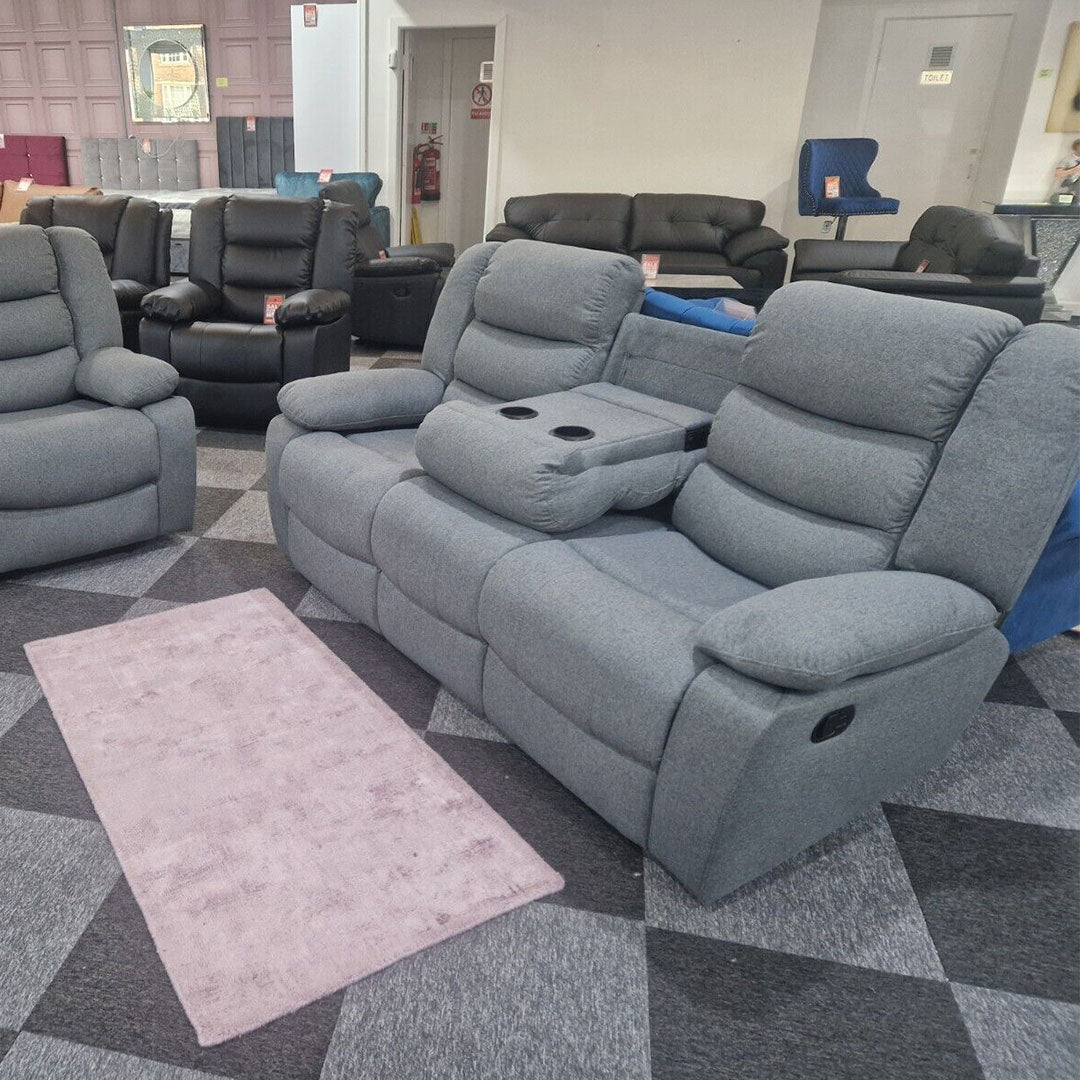 MNS Milano Fabric 3 Seater recliner sofa (3 Seater Only)
