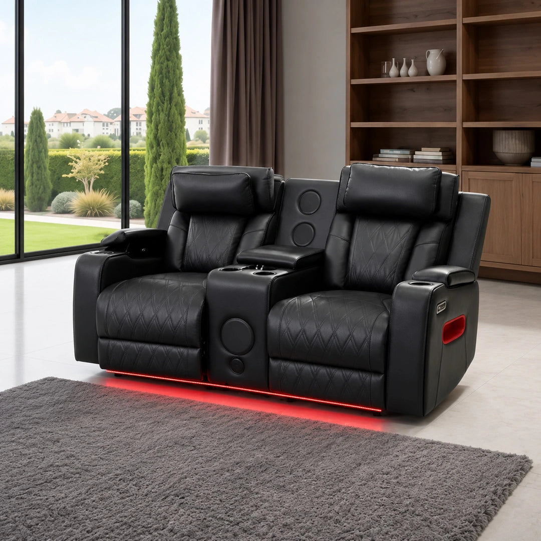 Osman 3 + 2 Music Electrical Recliner Sofa Set (Black, Grey or Cream)