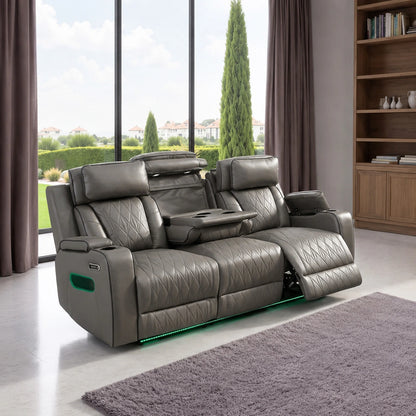 Osman 3 + 2 Music Electrical Recliner Sofa Set (Black, Grey or Cream)
