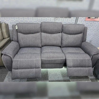Pradaa Fabric Electric Recliner Sofa Set With Cupholders – 3+2 Seater Sofa Set – LED Lights – Bluetooth Speakers – Cooling cupholders – USB and Type-C charging ports (3+2 Seater) | Electric Recliners