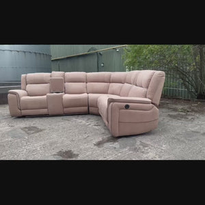 Hannah Electric Corner Sofa Micro Fibre Fabric (270cm x 230cm)