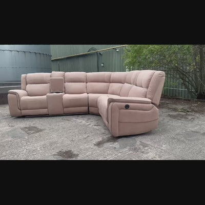 Hannah Electric Corner Sofa Micro Fibre Fabric (270cm x 230cm)